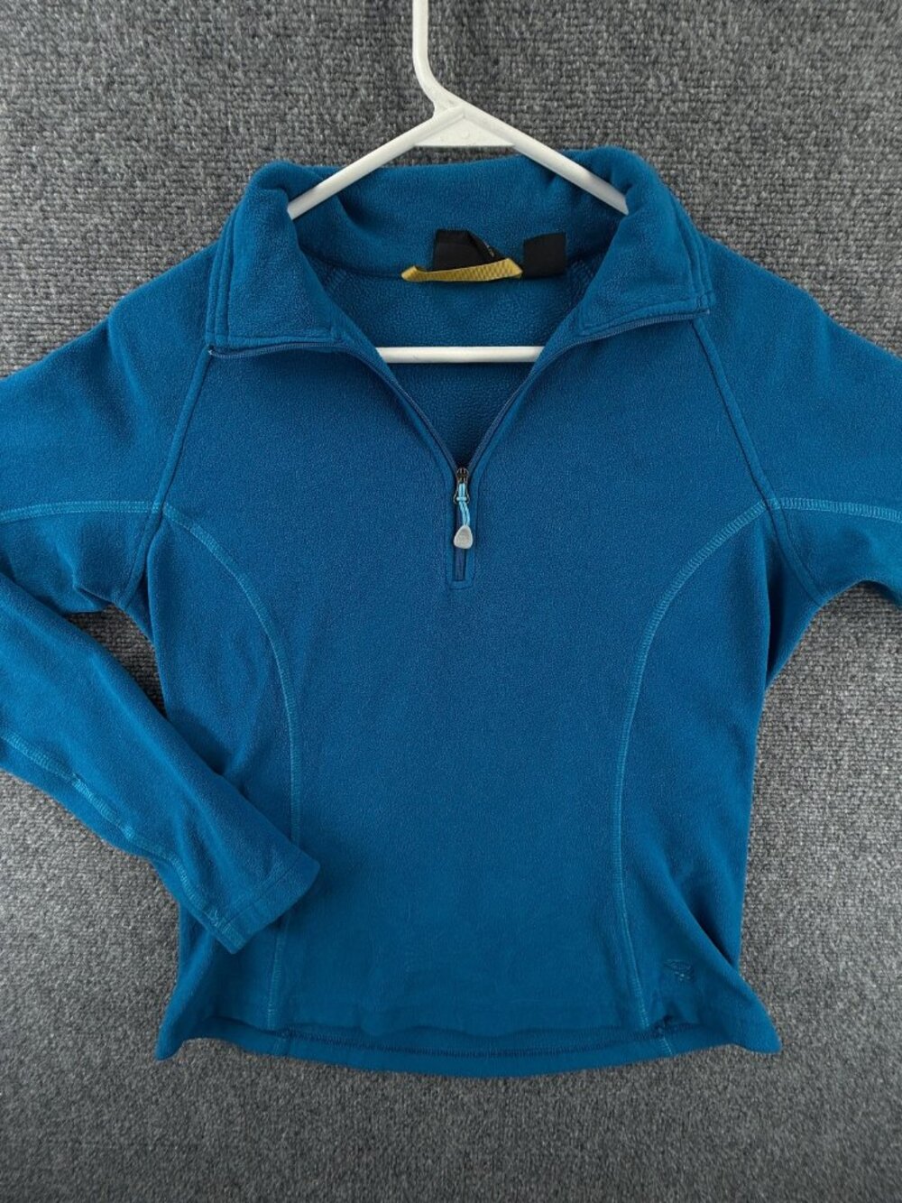 Mountain Hardwear Fleece Logo Polyester Blue Medium Jacket Women Solid Hiking